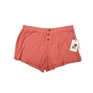 P.J. Salvage Coral Ribbed Lounge Shorts Medium NWT
